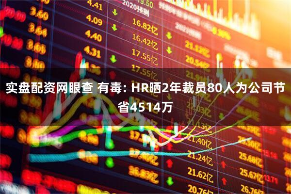 实盘配资网眼查 有毒: HR晒2年裁员80人为公司节省4514万